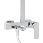 Душова система Qtap Gemini 51103KNC латунна хромована з поворотним виливом (QT51103KNC)