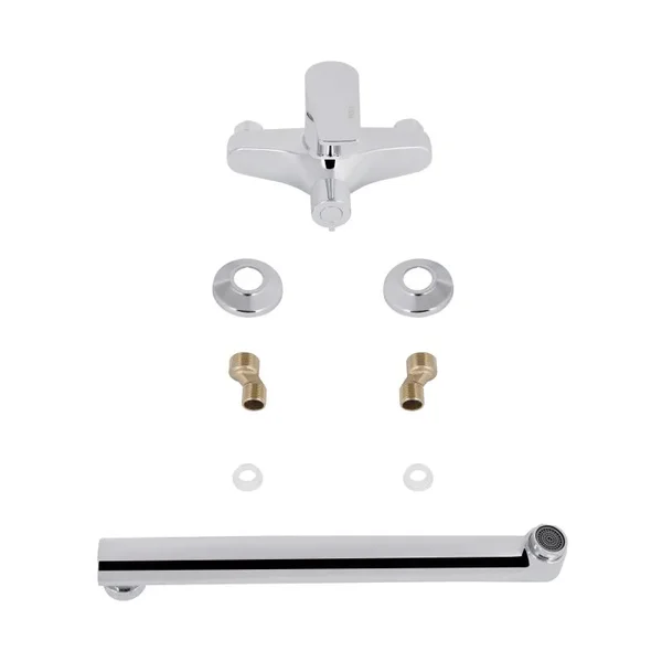 Смеситель для ванны Brinex 35C 005 из ABS-пластика хромированный с поворотным изливом 310 мм (BRIN35C005)