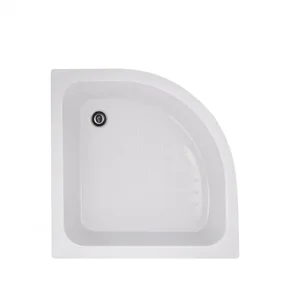 Душовий піддон Lidz KAPIELKA ST80×80×26 мм акриловий білий напівкруглий з панеллю (LKAST808026)