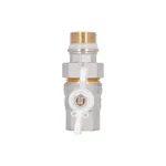 Кран шаровый Thermo Alliance Standart прямой латунный никелированный с американкой, системой антипротечки и ручкой-бабочкой 3/4