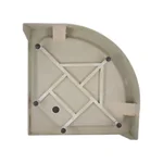 Душовий піддон Lidz KAPIELKA ST80×80×14 мм акриловий білий, низький, напівкруглий, зі зливом 52 мм (LKAST808014R)