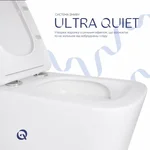 Унітаз підвісний Qtap Tern QT17332303ASW білий керамічний безобідковий із сидінням Soft-close (QT17332303ASW)