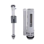 Qtap HY1(Presto)  комплект арматуры для бачка унитаза с двойной круглой кнопкой смыва 4,8 см и клапаном нижней подачи воды, 3/6L CHR