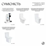 Qtap HY1(Presto)  комплект арматуры для бачка унитаза с двойной круглой кнопкой смыва 4,8 см и клапаном нижней подачи воды, 3/6L CHR