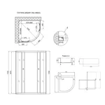 Душова кабіна з піддоном Lidz SC90x90SATMIDFR Latwa SC90×90 мм.SAT.MID.FR напівкругла, сатинова з матовим склом 4 мм (LLSC9090SATMIDFR2SET)