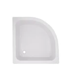 Душова кабіна з піддоном Lidz SC90x90SATMIDFR Latwa SC90×90 мм.SAT.MID.FR напівкругла, сатинова з матовим склом 4 мм (LLSC9090SATMIDFR2SET)