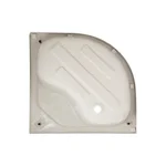 Душова кабіна Lidz SC90x90SATHIGHFR Latwa SC90×90 мм.SAT.HIGH.FR напівкругла 90x90 см, сатин, матове скло 4 мм, з високим піддоном (LLSC9090SATHIGHFR2SET)