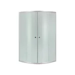 Душова кабіна Lidz SC90x90SATHIGHFR Latwa SC90×90 мм.SAT.HIGH.FR напівкругла 90x90 см, сатин, матове скло 4 мм, з високим піддоном (LLSC9090SATHIGHFR2SET)