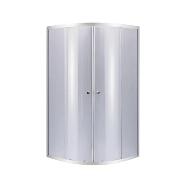 Душова кабіна Latwa SC80x80.SAT.MID.GR полукругла, скло тон. 4 мм + Душовий піддон KAPIELKA ST80x80x26, з панеллю Lidz