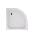 Душова кабіна Latwa SC80x80.SAT.MID.GR полукругла, скло тон. 4 мм + Душовий піддон KAPIELKA ST80x80x26, з панеллю Lidz