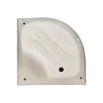 Душова кабіна Lidz SC80x80SATHIGHFR Latwa SC80×80 мм.SAT.HIGH.FR напівкругла 80x80 см сатин з матовим склом 4 мм, у комплекті з високим акриловим піддоном (LLSC8080SATHIGHFR2SET)