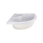 Душова кабіна Lidz SC80x80SATHIGHFR Latwa SC80×80 мм.SAT.HIGH.FR напівкругла 80x80 см сатин з матовим склом 4 мм, у комплекті з високим акриловим піддоном (LLSC8080SATHIGHFR2SET)