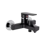 Смеситель для ванны Brinex 35B 006N пластиковый черный матовый с хромом, однорычажный (BRIN35B006N)