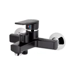 Смеситель для ванны Brinex 35B 006N пластиковый черный матовый с хромом, однорычажный (BRIN35B006N)