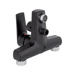 Смеситель для ванны Brinex 35B 006N пластиковый черный матовый с хромом, однорычажный (BRIN35B006N)
