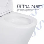 Унитаз-компакт Qtap Scorpio безободковый Ultra Quiet с сиденьем Soft-close QT14226088AW