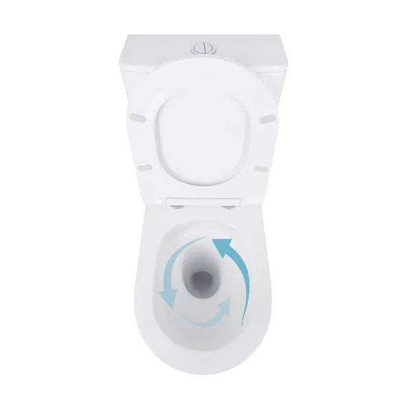 Унитаз-компакт Qtap Scorpio безободковый Ultra Quiet с сиденьем Soft-close QT14226088AW