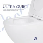 Унітаз підвісний Qtap QT07335177W Jay білий безобідковий з сидінням Soft-close та безшумним змивом Ultra Quiet (QT07335177W)