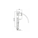 Наполнительный механизм Lidz LT04 пластиковый с нижней подачей 1/2 (LT04)