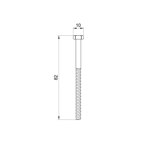 Крепеж для унитаза Thermo Alliance Standart S2 из нержавеющей стали 6x80 мм (SD103S2SS)