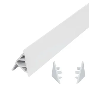 Набор декоративных планок Qtap 2x1м WCS021 из белого ABS пластика для ванны и поддона с колпачками (WCS021)