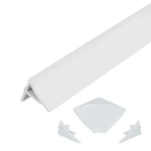 Набор декоративных планок Qtap 2x2м Water Cover WCS032 из белого ABS пластика для поддона и ванны 2х2 м с соединением и колпачками (WCS032)