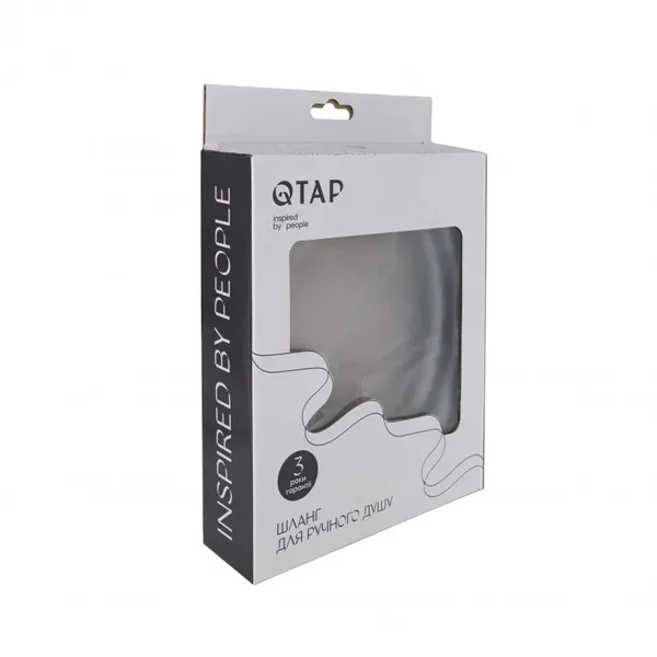 Шланг для душа Qtap Hadice QTHADPVC160G полимерный графитовый 1.6 м с защитой от скручивания (QTHADPVC160G)