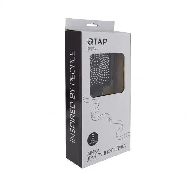 Лейка для ручного душа Qtap Rucni QTRUCA145S1GRP пластиковая графитовая прямоугольная 145×90 мм, 3 режима (QTRUCA145S1GRP)