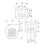 Вентилятор для котла M Plus M X145 алюминиевый 100 кВт 156 Вт 500 м³/ч (MPLUSMX145)