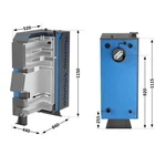Котел твердотопливный стальной Thermo Alliance Ferrum V 4.0 FSF 12 кВт (FSF12V40)