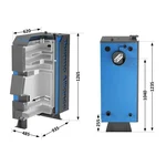 Твердотопливный котел Thermo Alliance Ferrum V 4.0 FSF 20 стальной 20 кВт с портом под пеллетную горелку (FSF20V40)