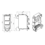 Твердотопливный котел Thermo Alliance Ferrum V 4.0 FSF 20 стальной 20 кВт с портом под пеллетную горелку (FSF20V40)