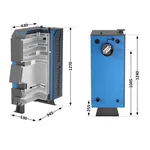 Твердотопливный котел Thermo Alliance Ferrum V 4.0 FSF 26 стальной с портом под пеллетную горелку (FSF26V40)