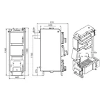 Котёл твердотопливный Thermo Alliance Vulcan V 4.0 SF 15 стальной 15 кВт (VSF15V40)