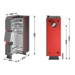 Твердотопливный котел Thermo Alliance Vulcan V 4.0 SF 20 со стальным теплообменником 6 мм (VSF20V40)