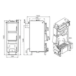 Твердотопливный котел Thermo Alliance Vulcan V 4.0 SF 27 стальной, 27 кВт (V27V40)