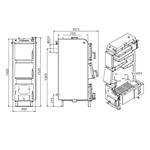 Твердотопливный котел Thermo Alliance Vulcan V 4.0 SF 35 стальной на 35 кВт (V35V40)