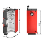 Твердотопливный котел Thermo Alliance Vulcan Plus V 4.0 VPSFW 50 стальной 50 кВт (VPSFW50V40)