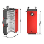Котел твердотопливный Thermo Alliance Vulcan Plus V 4.0 VPSFW 100 со стальным теплообменником 6 мм (VPSFW100V40)