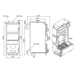 Твердотопливный котел Thermo Alliance Vulcan Plus V 4.0 VPSFW 80 стальной, мощностью 80 кВт, с теплообменником 6 мм (VPSFW80V40)