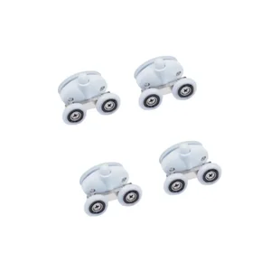 Комплект роликов Qtap SD00051390 PRESTO WHI 1099SP5 белые пластиковые с хромированной латунью для раздвижных дверей (SD00045266)