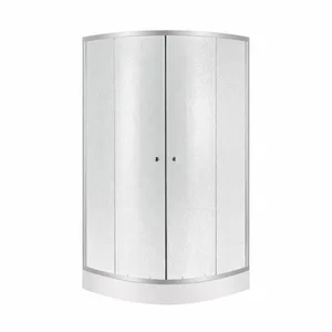 Душова кабіна Lidz SC90x90SATLOWFR Latwa SC90×90 мм.SAT.LOW.FR напівкругла сатинова з матовим склом 4 мм та низьким піддоном KAPIELKA (LLASC9090SLFSET)
