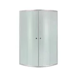 Душова кабіна Lidz SC80x80SATLOWFR Latwa SC80×80 мм.SAT.LOW.FR сатинова з матовим склом 4 мм, напівкругла 80x80 см з низьким піддоном (LLASC8080SLFSET)