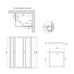 Розсувна душова кабіна Lidz SC100x80SATLOWFR Wawel SC100×80 мм.SAT.LOW.FR сатинова з матовим склом Frost 5 мм, з низьким акриловим піддоном Kapielka (LWASC10080SLFSET)