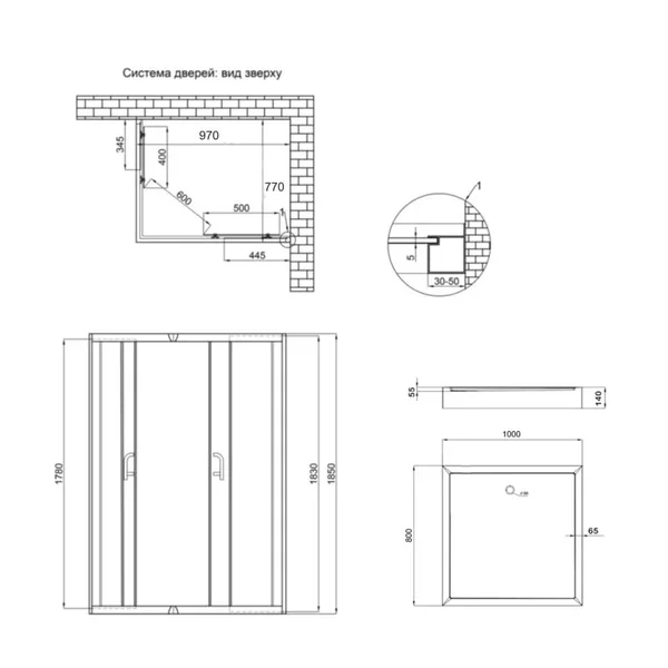 Розсувна душова кабіна Lidz SC100x80SATLOWFR Wawel SC100×80 мм.SAT.LOW.FR сатинова з матовим склом Frost 5 мм, з низьким акриловим піддоном Kapielka (LWASC10080SLFSET)