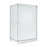 Розсувна душова кабіна Lidz SC100x80SATLOWFR Wawel SC100×80 мм.SAT.LOW.FR сатинова з матовим склом Frost 5 мм, з низьким акриловим піддоном Kapielka (LWASC10080SLFSET)