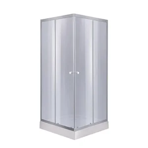 Душова кабіна з низьким піддоном Lidz SC80x80SATLOWGR Wawel SC80×80 мм.SAT.LOW.GR, квадратна, сатиновий профіль, тоноване скло 4 мм (LWASC8080SLGSET)