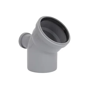 Коліно каналізаційне TA Sewage /270 /270 горизонтальне 110×45 мм+50x90 поліпропіленове сіре (EwH_110*45+50/90/270)