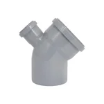 Відвід каналізаційний TA Sewage 1104550/90/135 V 110×45 мм+50/90/135 поліпропіленовий сірий вертикальний (EwV_110/45+50/90/135)