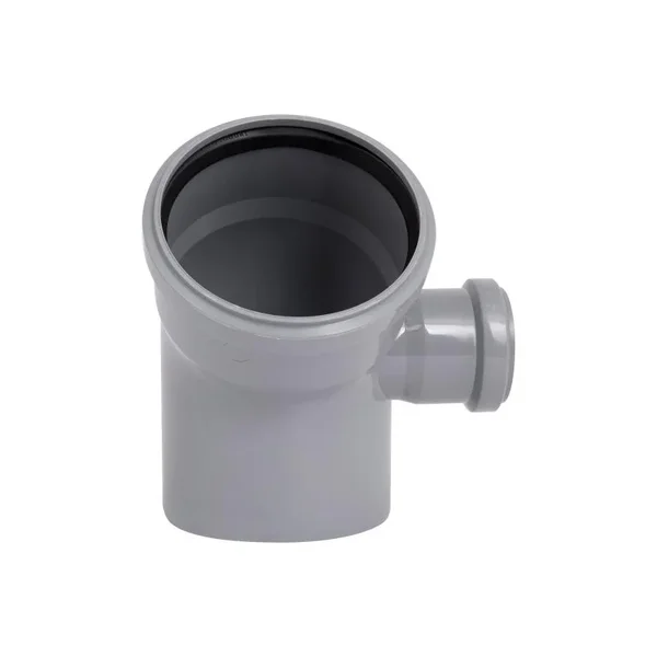 Коліно каналізаційне TA Sewage 110/110/4550/90 2P 110/110/45+50/90 праве поліпропіленове сіре (Ew2P®_110/110/45+50/90)